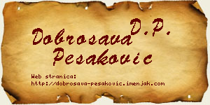 Dobrosava Pešaković vizit kartica